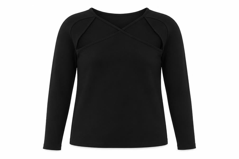 Womens UK Size M H&M Black Basic Blouse