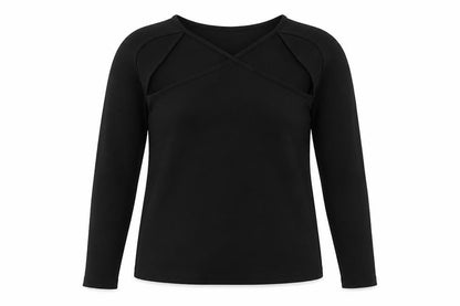 Womens UK Size M H&M Black Basic Blouse