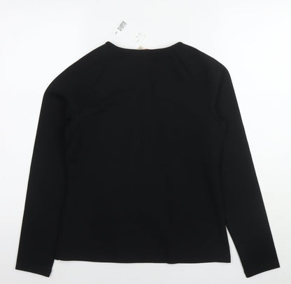 Womens UK Size M H&M Black Basic Blouse