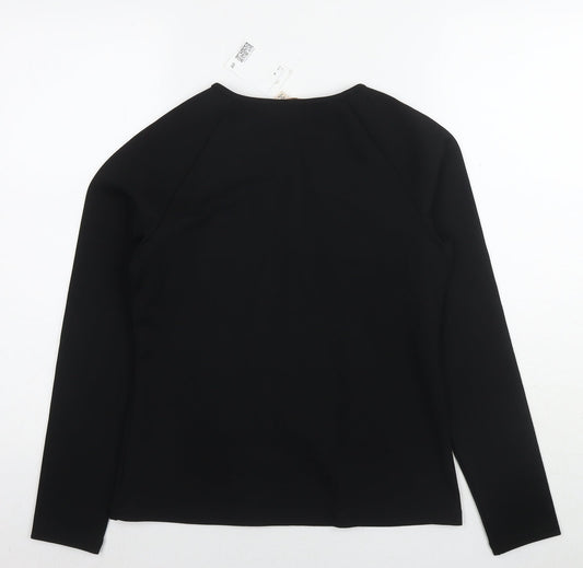 Womens UK Size M H&M Black Basic Blouse