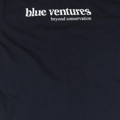 Blue Ventures Mens Black Cotton T-Shirt Size M Round Neck - Beyond conservation