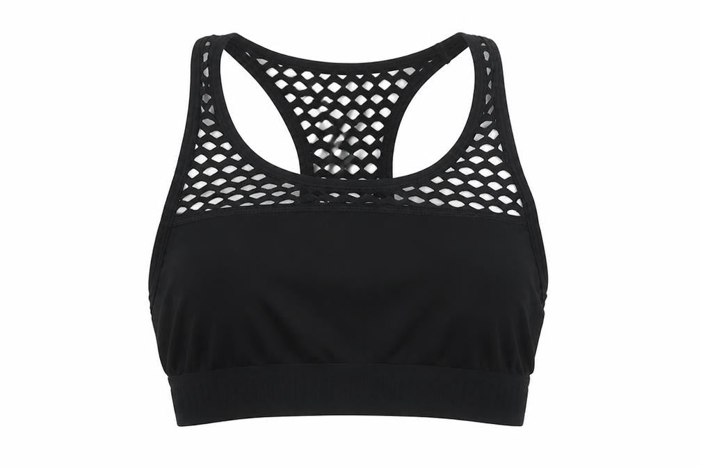 Womens UK Size S PINK Black Cropped Tank
