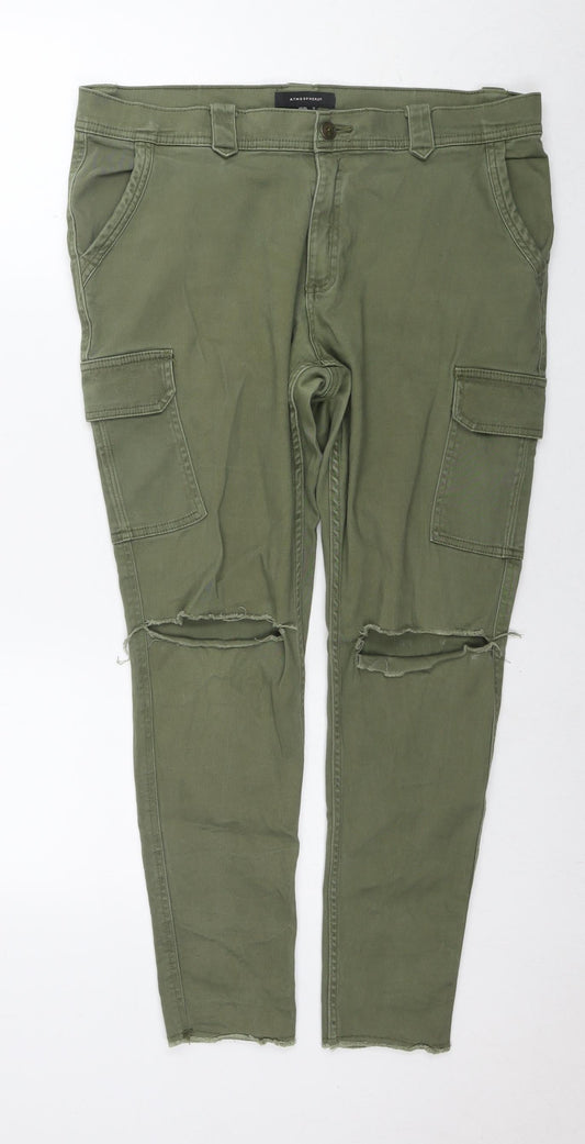 Womens UK Size 12 Atmosphere Regular Fit Skinny Green Jeans
