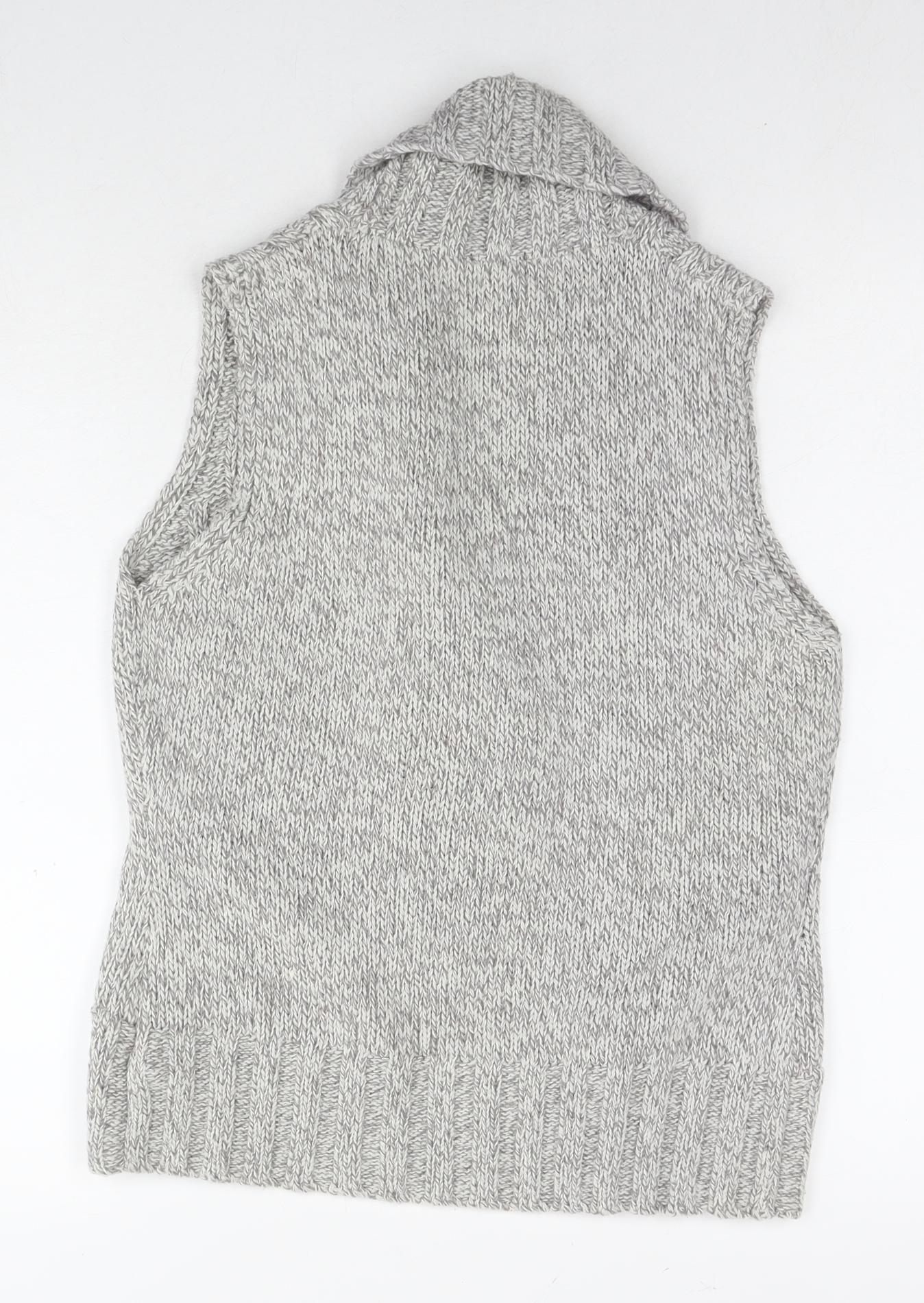 Womens UK Size 10 EWM Grey Cardigan Jumper