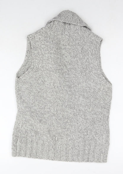 Womens UK Size 10 EWM Grey Cardigan Jumper