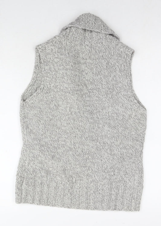Womens UK Size 10 EWM Grey Cardigan Jumper