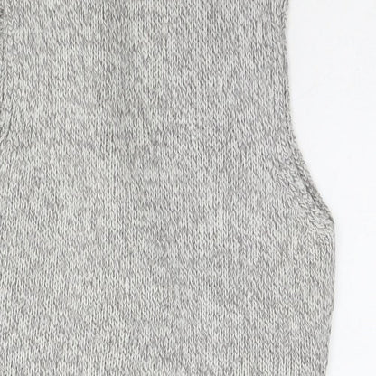 Womens UK Size 10 EWM Grey Cardigan Jumper