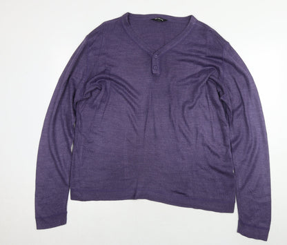 Womens UK Size XL Red Herring Purple Pullover Jumper