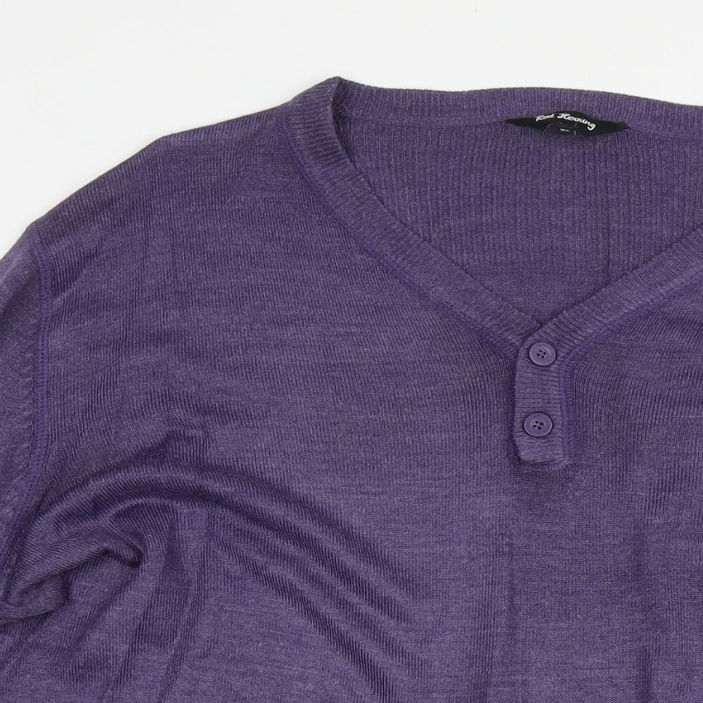 Womens UK Size XL Red Herring Purple Pullover Jumper