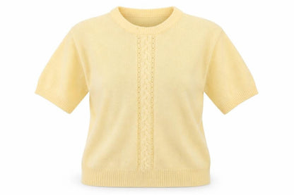 Womens UK Size 10 Berkertex Yellow Pullover Jumper