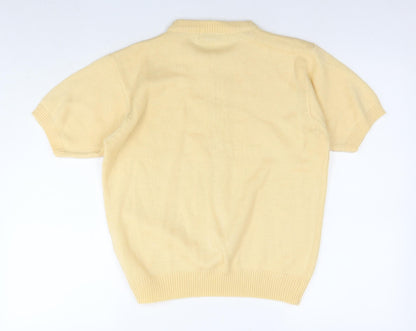 Womens UK Size 10 Berkertex Yellow Pullover Jumper