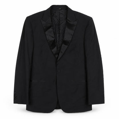 Marks & Spencer Mens Black Wool Jacket Suit Jacket Size 40 Regular