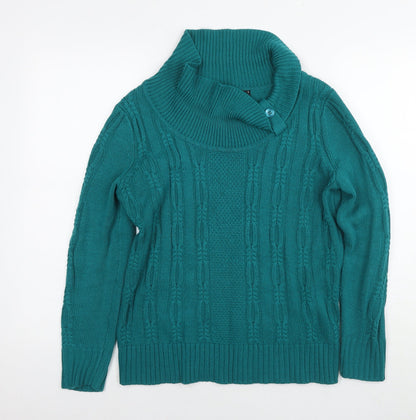 Womens UK Size S Bonmarché Green Pullover Jumper