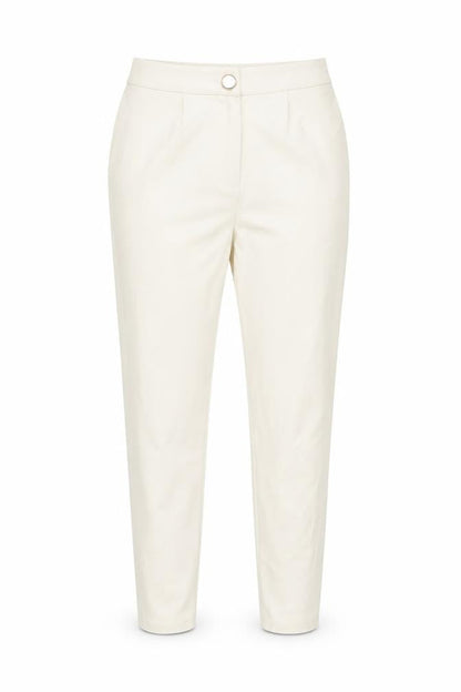 Boohoo Womens Beige Polyester Trousers Size 6 L25 in Regular Zip