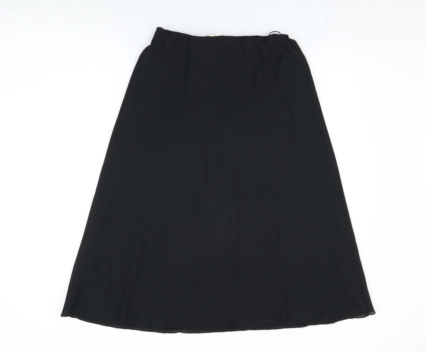 Bonmarché Womens Black Polyester Swing Skirt Size 14