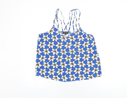Womens UK Size 16 Topshop Blue Camisole T-Shirt
