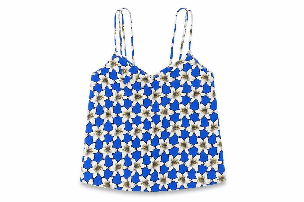 Womens UK Size 16 Topshop Blue Camisole T-Shirt