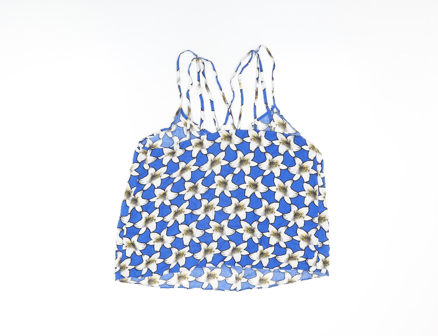 Womens UK Size 16 Topshop Blue Camisole T-Shirt