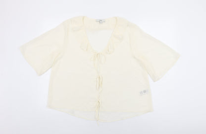 Womens UK Size 16 Marks and Spencer Ivory Basic Blouse