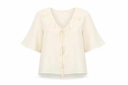 Womens UK Size 16 Marks and Spencer Ivory Basic Blouse