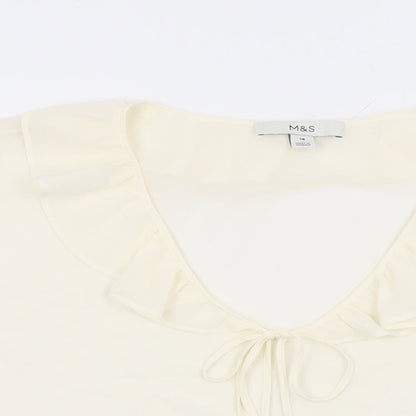Womens UK Size 16 Marks and Spencer Ivory Basic Blouse