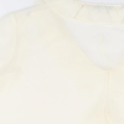Womens UK Size 16 Marks and Spencer Ivory Basic Blouse
