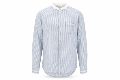 Label Lab Mens Blue Striped Cotton Button-Up Size XL Collared Button