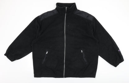 PFM Sport Mens Black Polyester Full Zip Sweatshirt Size 2XL