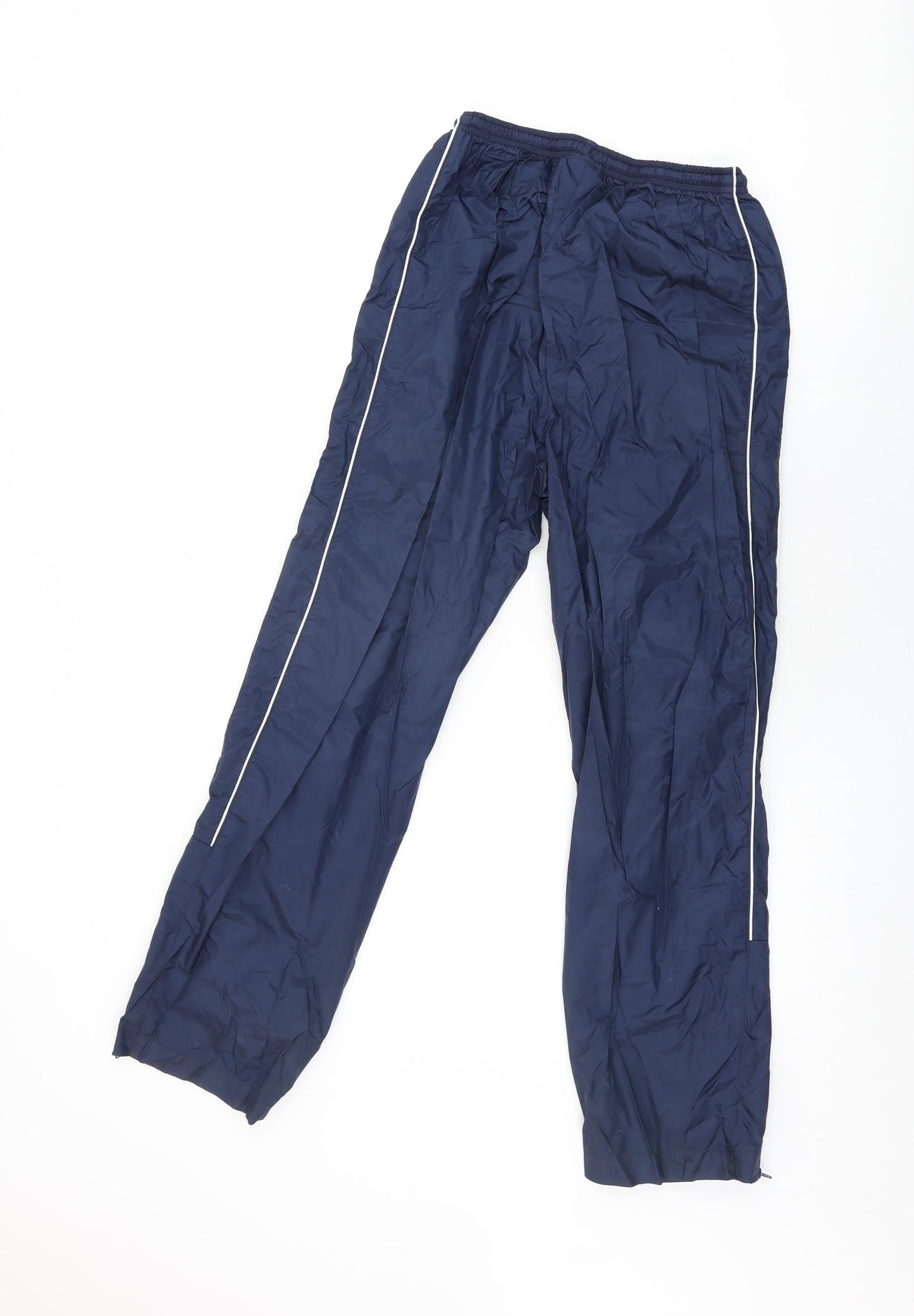 Umbro Girls Blue Nylon Jogger Trousers Size 12 Years L28 in Regular Drawstring
