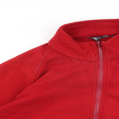 Womens UK Size S Hi Gear Red Full Zip Sweatshirt