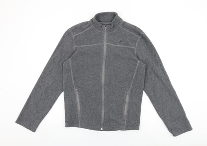 DECATHLON Womens Grey Polyester Full Zip Sweatshirt Size M Zip