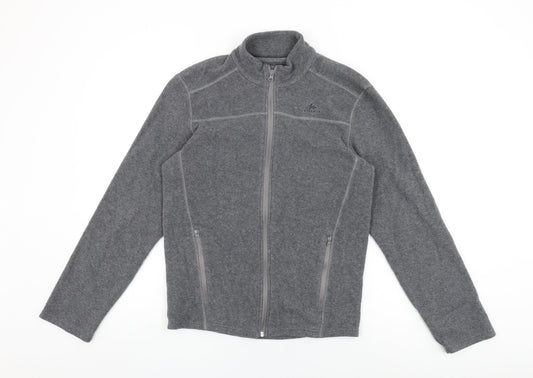 DECATHLON Womens Grey Polyester Full Zip Sweatshirt Size M Zip