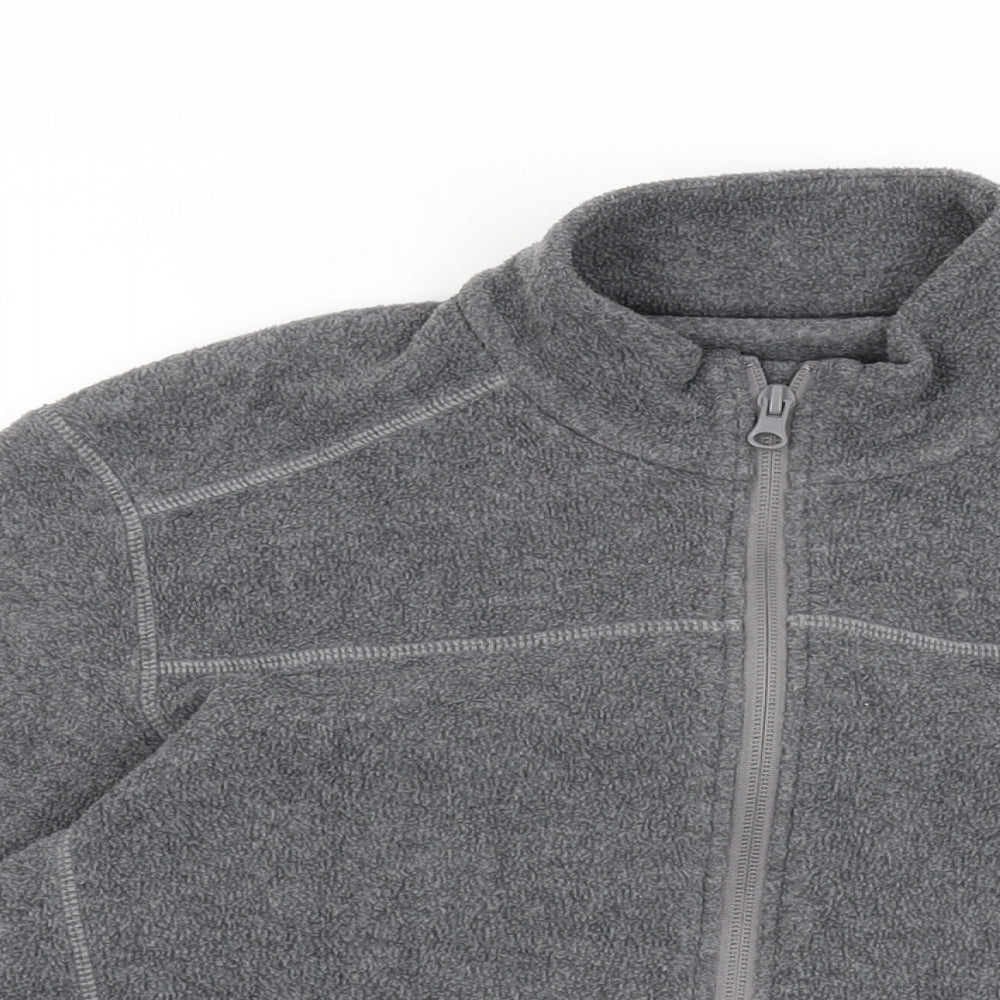 DECATHLON Womens Grey Polyester Full Zip Sweatshirt Size M Zip