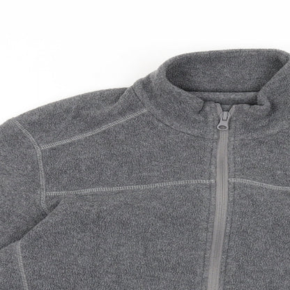 DECATHLON Womens Grey Polyester Full Zip Sweatshirt Size M Zip