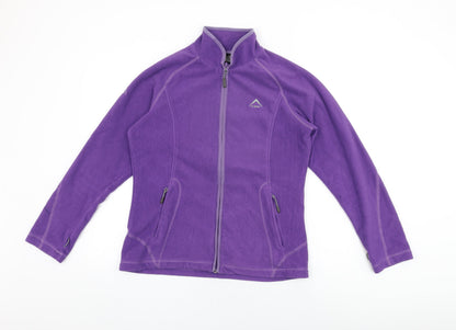 K-Way Womens Purple Polyester Full Zip Sweatshirt Size M Zip