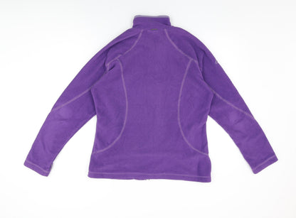 K-Way Womens Purple Polyester Full Zip Sweatshirt Size M Zip