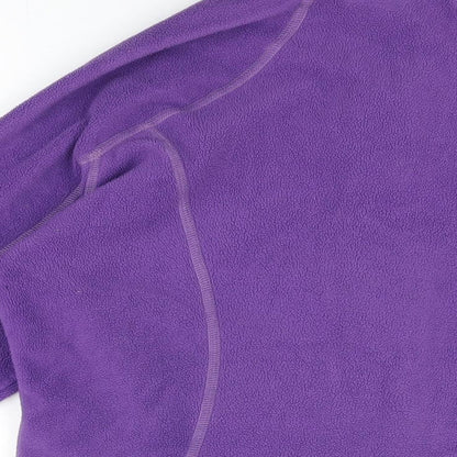 K-Way Womens Purple Polyester Full Zip Sweatshirt Size M Zip