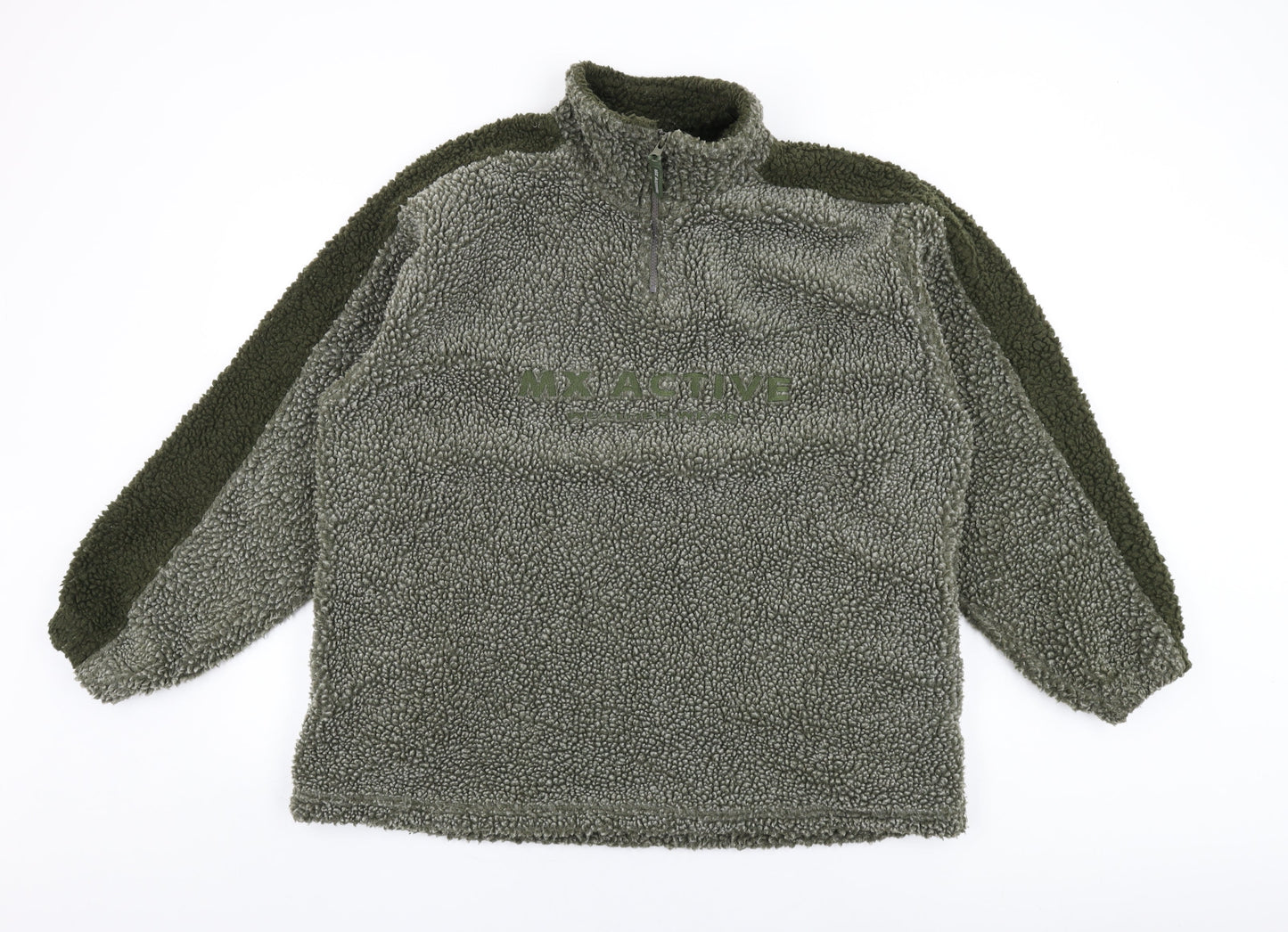 MX Active Mens Green Polyester Pullover Sweatshirt Size L