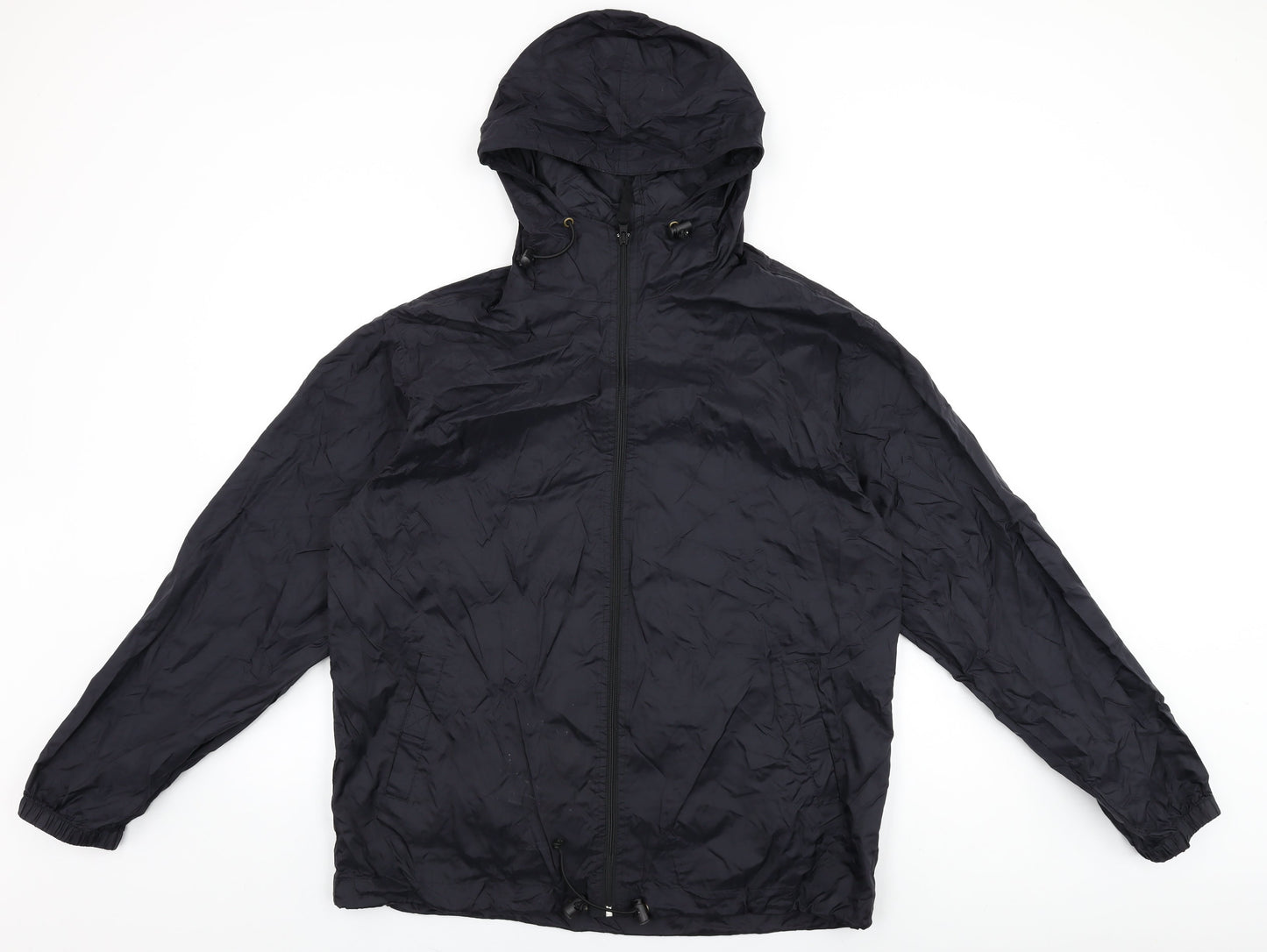 Zantos Mens Black Rain Coat Coat Size M Zip