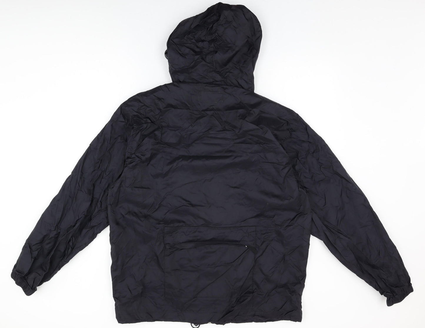 Zantos Mens Black Rain Coat Coat Size M Zip