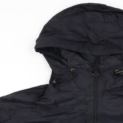 Zantos Mens Black Rain Coat Coat Size M Zip