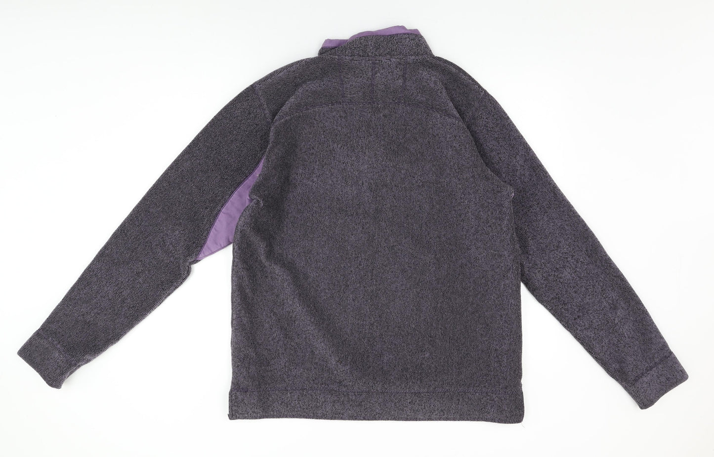 Cotton Traders Womens Purple Polyester Pullover Sweatshirt Size M Zip