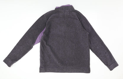 Cotton Traders Womens Purple Polyester Pullover Sweatshirt Size M Zip