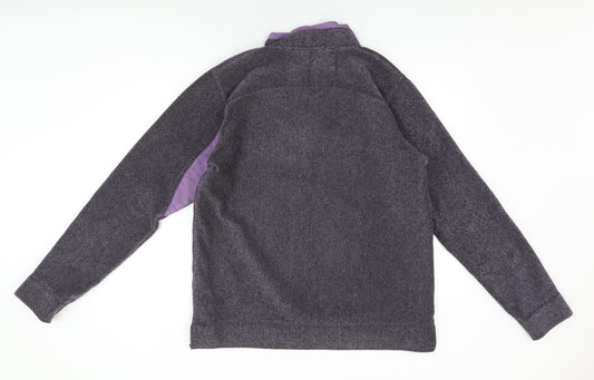 Cotton Traders Womens Purple Polyester Pullover Sweatshirt Size M Zip