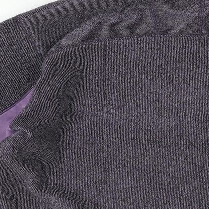 Cotton Traders Womens Purple Polyester Pullover Sweatshirt Size M Zip