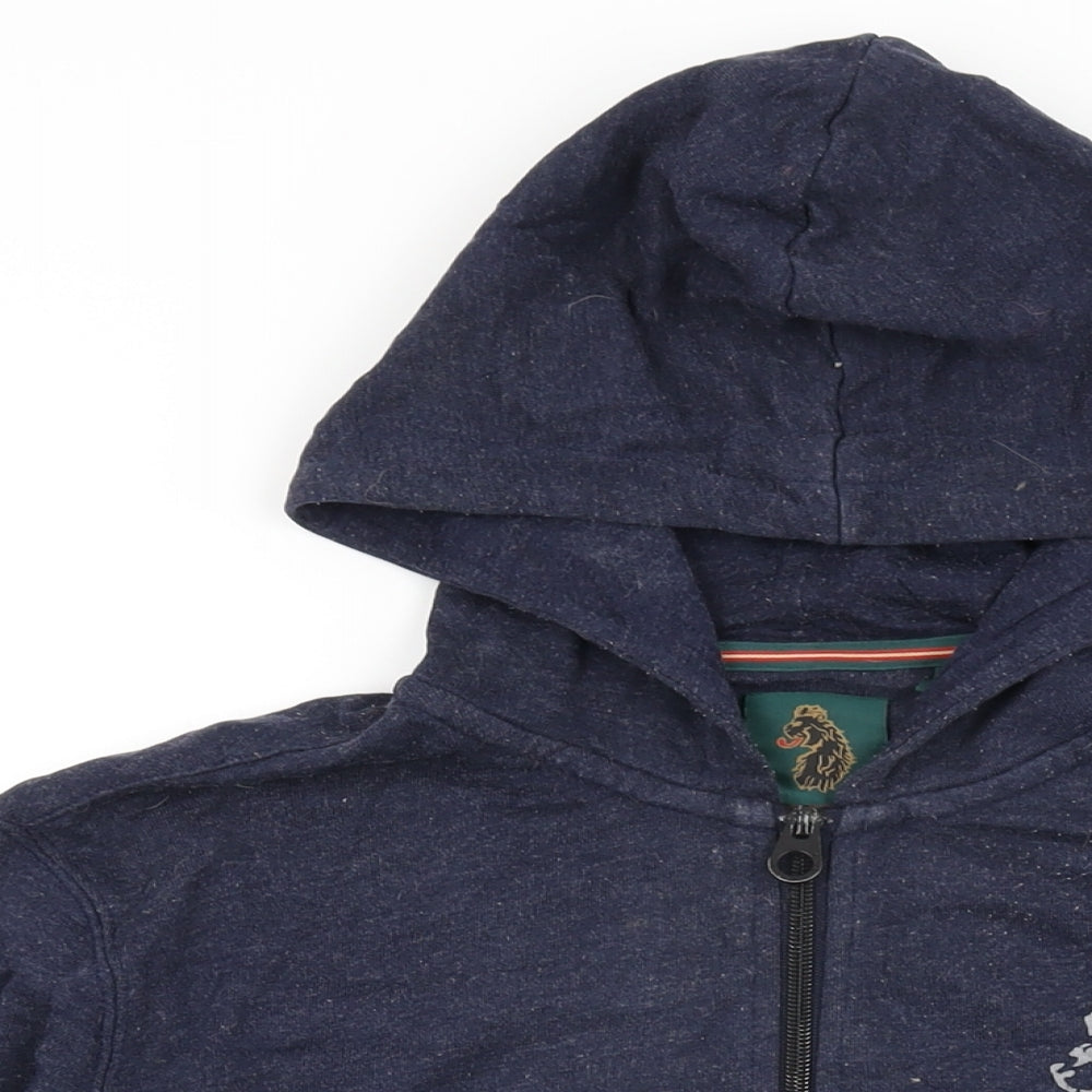 Luke Sport Mens Blue Cotton Full Zip Hoodie Size M