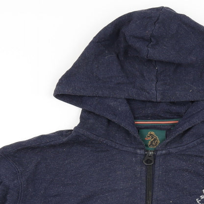 Luke Sport Mens Blue Cotton Full Zip Hoodie Size M