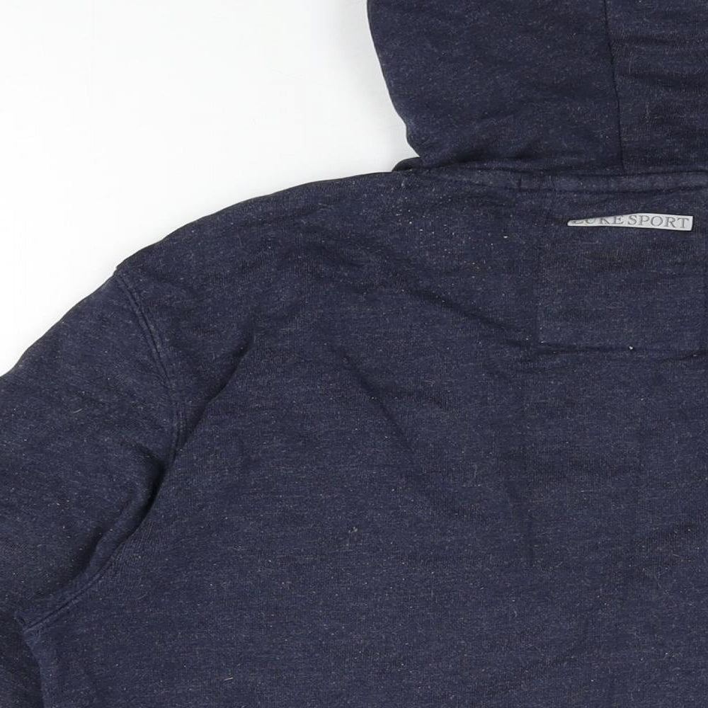 Luke Sport Mens Blue Cotton Full Zip Hoodie Size M
