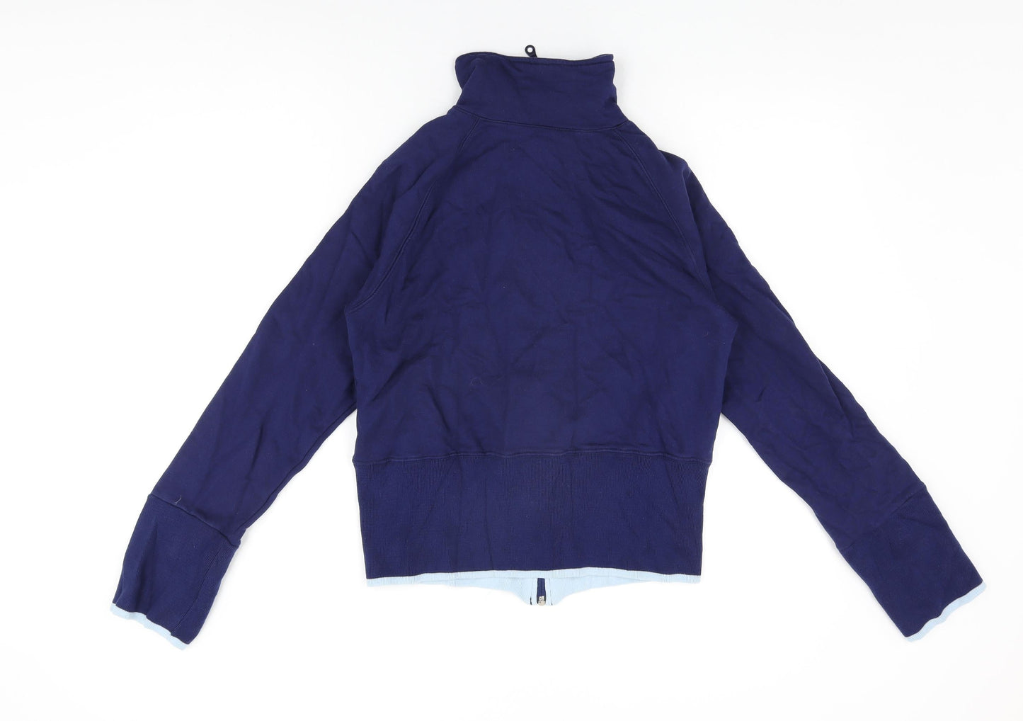 ELLE Womens Blue Cotton Full Zip Sweatshirt Size L Zip