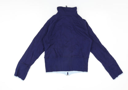 ELLE Womens Blue Cotton Full Zip Sweatshirt Size L Zip